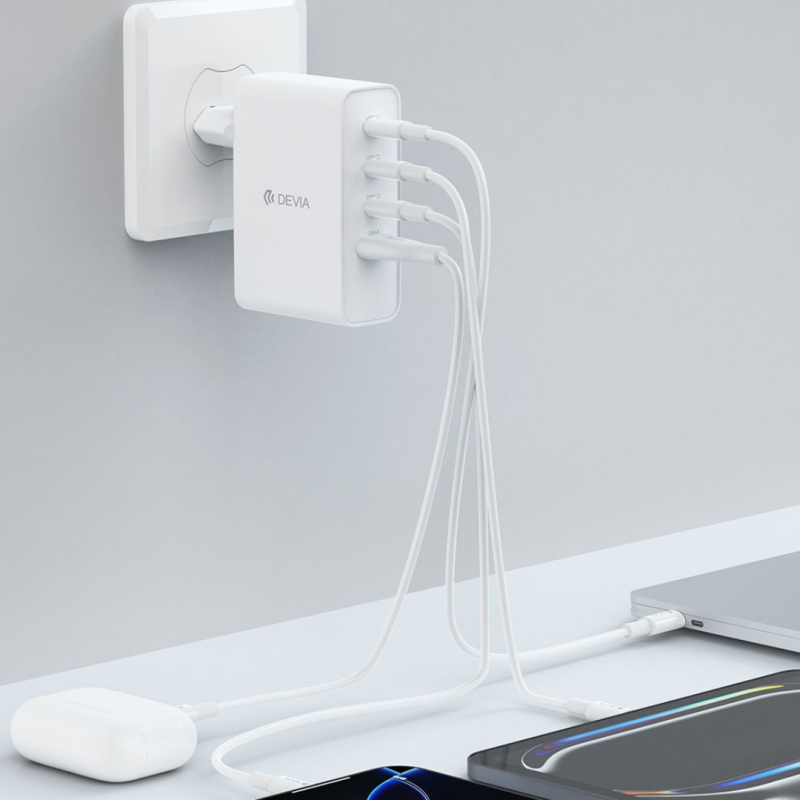 DEVIA CARGADOR EXTREME 100W 3C+A GAN