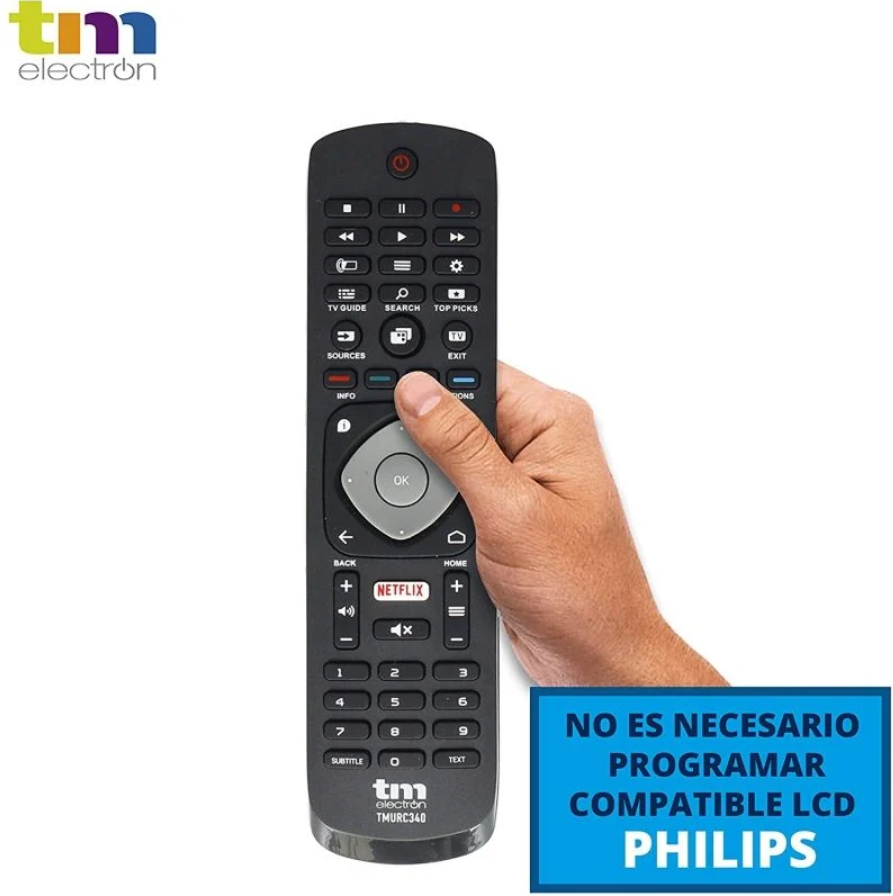 TM ELECTRON MANDO TV PHILIPS UNIVERSAL NEGRO (copia)