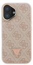 GUESS CARCASA MAGSAFE 4G TRIANGLE SOPORTE CAMARA IPHONE 16 ROSA