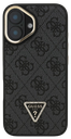 GUESS CARCASA MAGSAFE 4G TRIANGLE SOPORTE CAMARA IPHONE 16 NEGRO