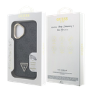 GUESS CARCASA MAGSAFE 4G TRIANGLE SOPORTE CAMARA IPHONE 16 NEGRO