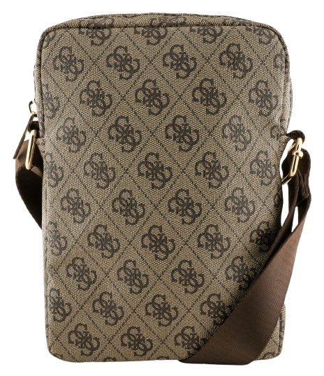 GUESS BANDOLERA 8" 4G TRIANGLE LOGO MARRON