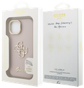 GUESS CARCASA GRAINED 4G SOPORTE CAMARA IPHONE 13 ROSA
