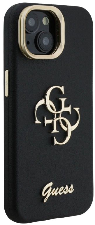GUESS CARCASA GRAINED 4G SOPORTE CAMARA IPHONE 14 NEGRO