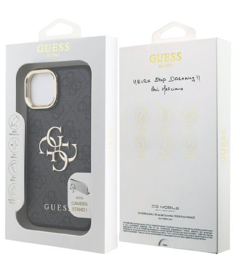 GUESS CARCASA 4G SOPORTE CAMARA IPHONE 13 GRIS