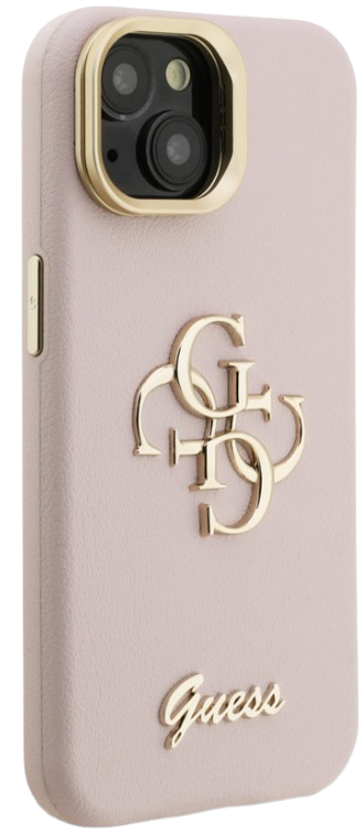 GUESS CARCASA GRAINED 4G SOPORTE CAMARA IPHONE 14 ROSA
