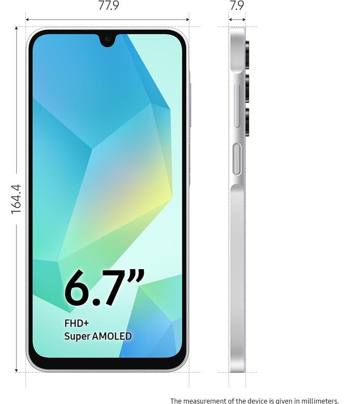 SMARTPHONE SAMSUNG GALAXY A16 4GB/ 128GB/ 6.7"/ GRIS