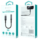 DEVIA ADAPTADOR TIPO C - JACK 3.5mm NEGRO