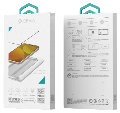 DEVIA CRISTAL TEMPLADO CON APLICADOR IPHONE 17