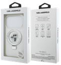 KARL LAGERFELD CARCASA MAGSAFE RINGSTAND KC IPHONE 17 PRO BLANCO