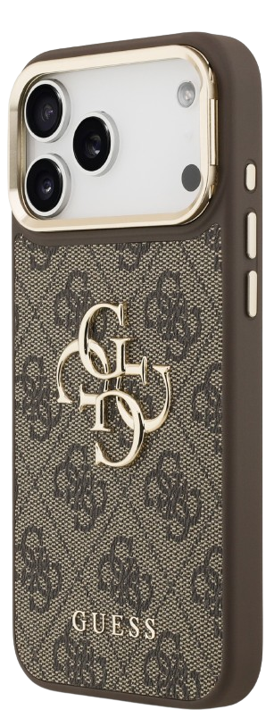 GUESS CARCASA 4G SOPORTE CAMARA IPHONE 17 PRO MAX MARRON