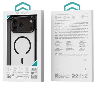 DEVIA CARCASA GLIMMER MAGSAFE IPHONE 17 PRO NEGRO