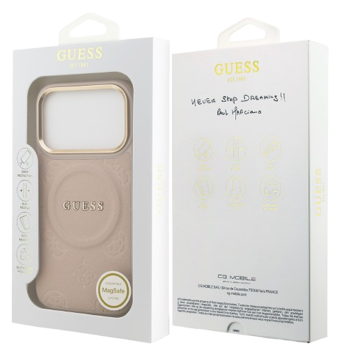 GUESS CARCASA MAGSAFE PEONY IPHONE 17 PRO MAX ROSA