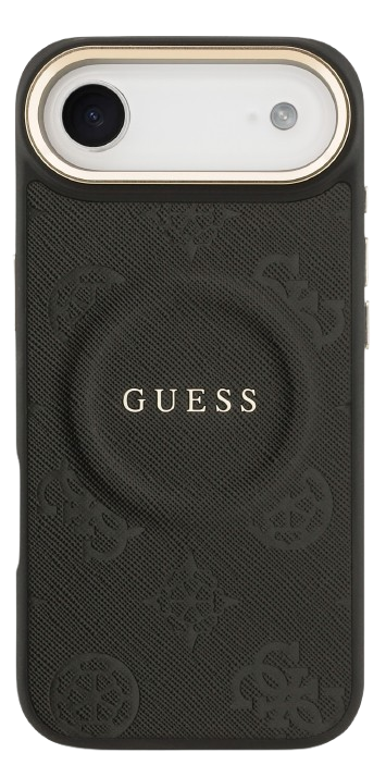 GUESS CARCASA MAGSAFE PEONY IPHONE 17 PLUS NEGRO
