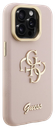 GUESS CARCASA GRAINED 4G SOPORTE CAMARA IPHONE 15 PRO MAX ROSA