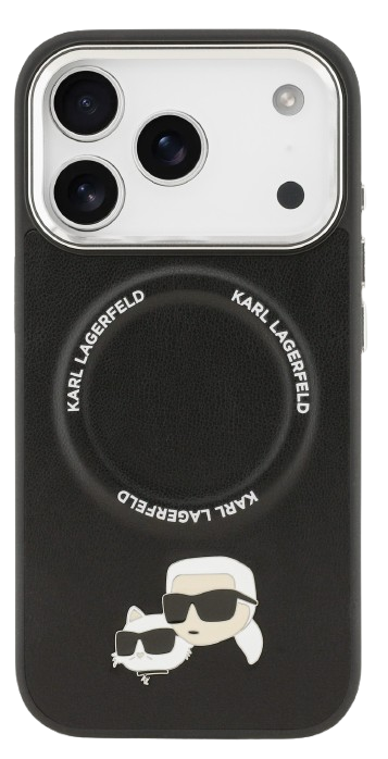 KARL LAGERFELD CARCASA MAGSAFE K&C PINS IPHONE 17 PRO NEGRO