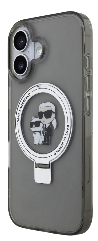 KARL LAGERFELD CARCASA MAGSAFE RINGSTAND IPHONE 17 NEGRO