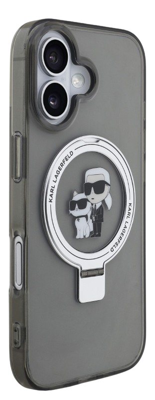 KARL LAGERFELD CARCASA MAGSAFE RINGSTAND IPHONE 17 NEGRO