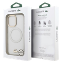 LACOSTE CARCASA MAGSAFE SHOCKPROOF IPHONE 17 DORADO/BLANCO