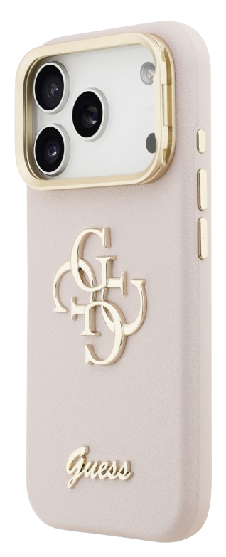 GUESS CARCASA GRAINED 4G SOPORTE CAMARA IPHONE 17 PRO MAX ROSA
