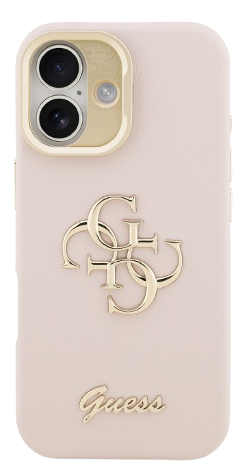 GUESS CARCASA GRAINED 4G SOPORTE CAMARA IPHONE 17 ROSA