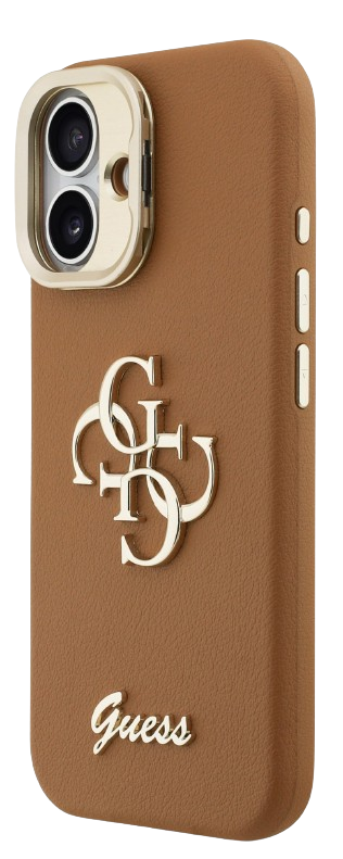 GUESS CARCASA GRAINED 4G SOPORTE CAMARA IPHONE 17 MARRON