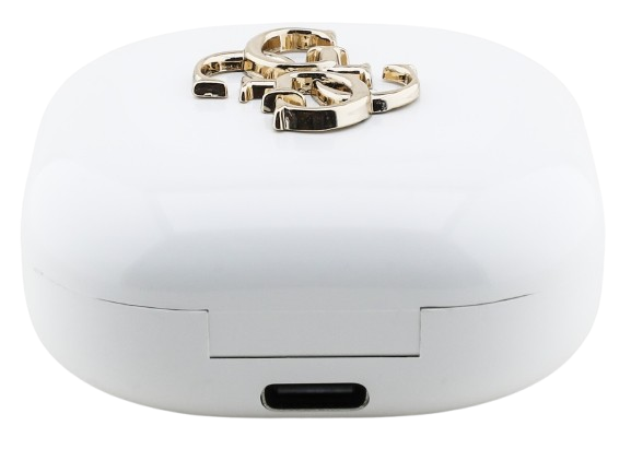 GUESS AURICULAR BLUETOOTH TWS 4G LOGO BLANCO