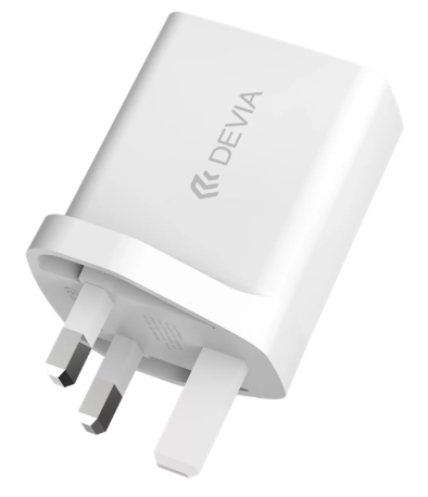DEVIA CARGADOR SMART PD 20W GAN CON CABLE C-LIGHTNING (UK)