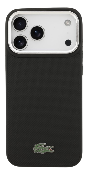LACOSTE CARCASA MAGSAFE SOPORTE CAMARA IPHONE 17 PRO MAX NEGRO