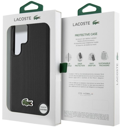 LACOSTE CARCASA MAGSAFE ICONIC LOGO SAMSUNG S25 ULTRA NEGRO