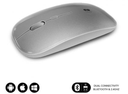 SUBBLIM RATON INALAMBRICO DUAL FLAT 1600DPI RECARGABLE BLANCO