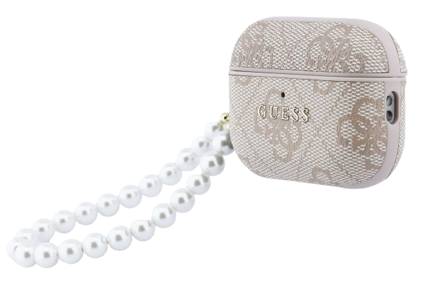 GUESS FUNDA PEARL STRAP 4G AIRPODS PRO 3 ROSA