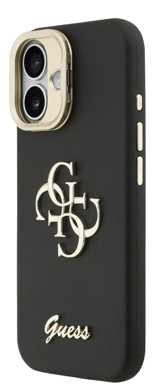 GUESS CARCASA GRAINED 4G SOPORTE CAMARA IPHONE 17 NEGRO