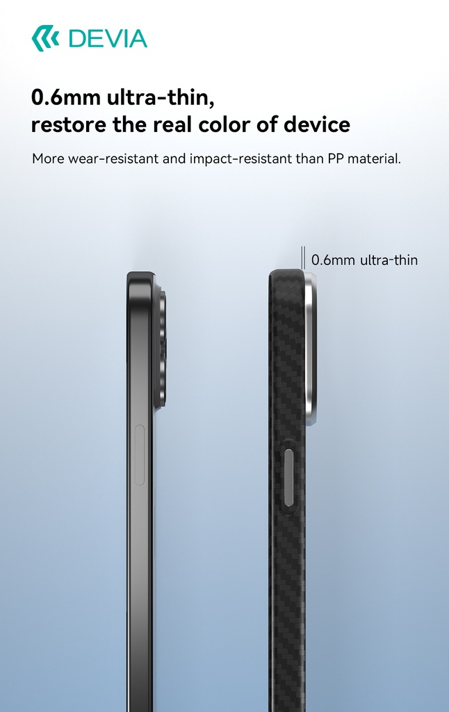 DEVIA CARCASA MAGSAFE CARBON FIBRE IPHONE 15 PRO