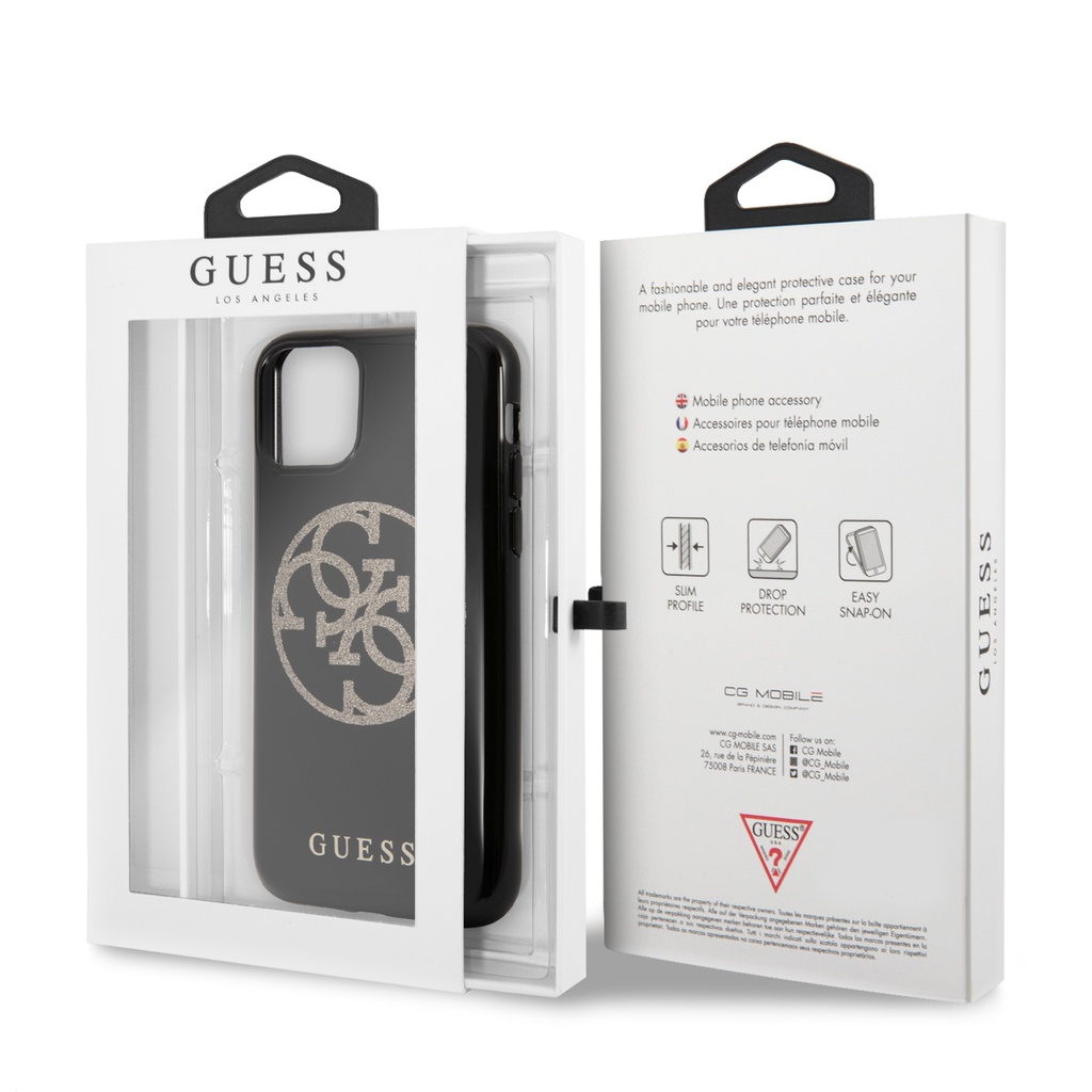 GUESS carcasa 'GLITTER 4G' IPhone 11 PRO NEGRO