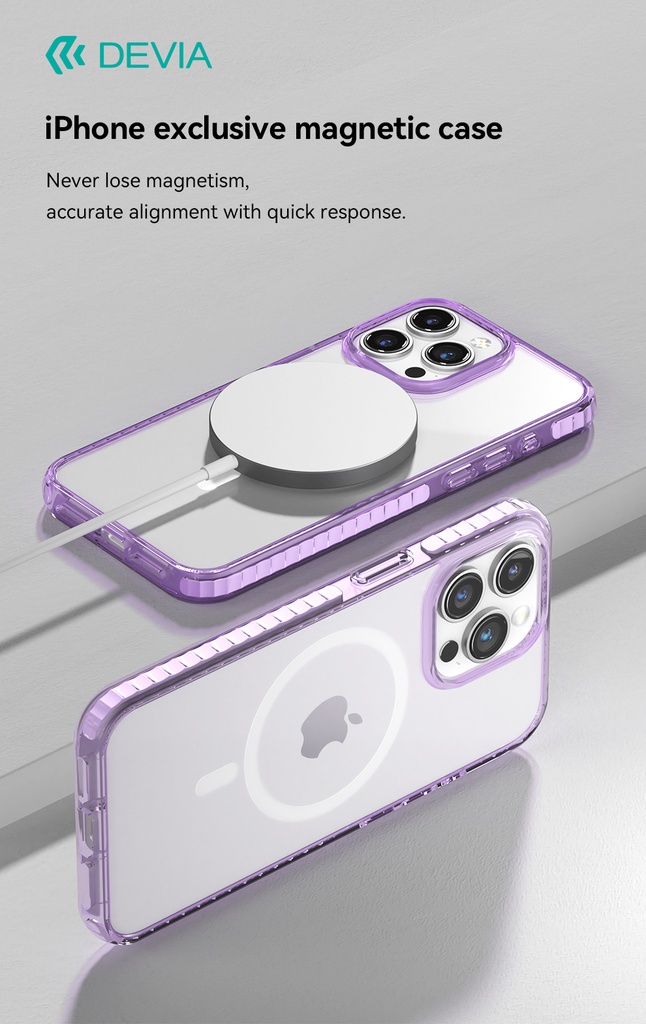 DEVIA CARCASA GUARDIAN MAGSAFE IPHONE 15 PRO LILA