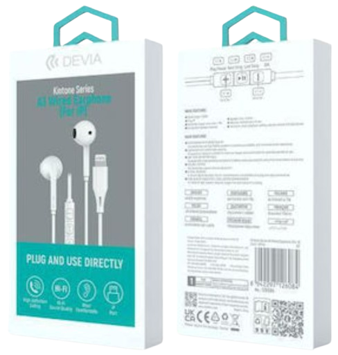 DEVIA AURICULAR KINTONE A3 LIGHTNING BLANCO