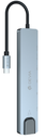 DEVIA HUB 8 EN 1 TIPO C PRO1 USBx2/ PD 100W/ SD/ ETHERNET GRIS