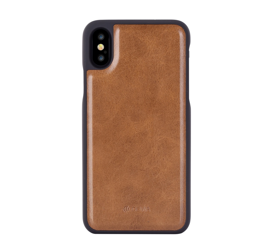 DEVIA Funda tipo libro 'MAGIC' iPhone X Marron