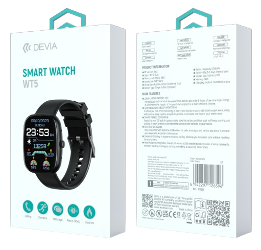 DEVIA SMARTWATCH WT5 NEGRO
