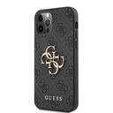 GUESS carcasa METAL LOGO IPHONE 12 PRO MAX GRIS