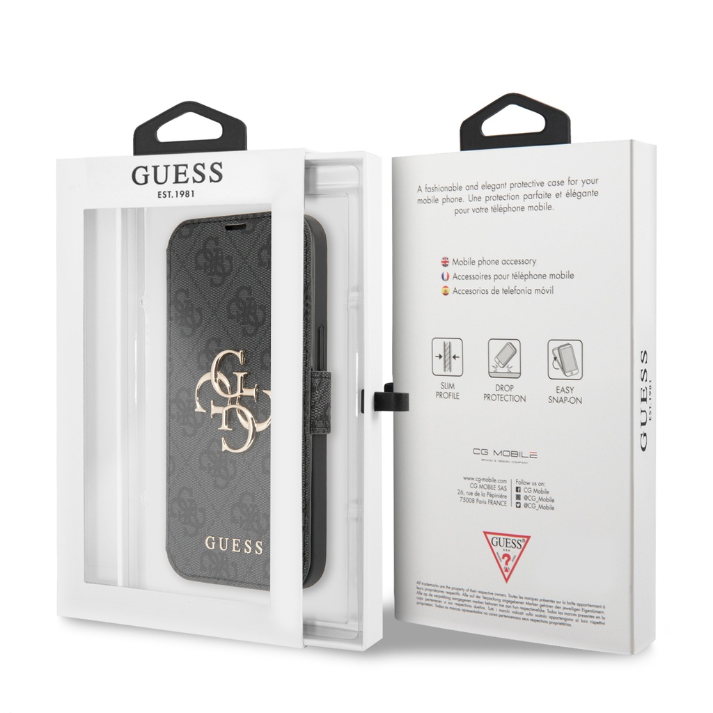 GUESS FUNDA METAL LOGO iphone 13 GRIS