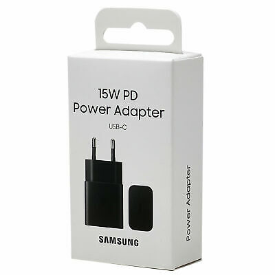 SAMSUNG cargador 15W PD tipo C NEGRO