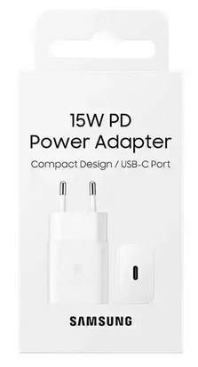 SAMSUNG caragador 15W PD tipo C BLANCO