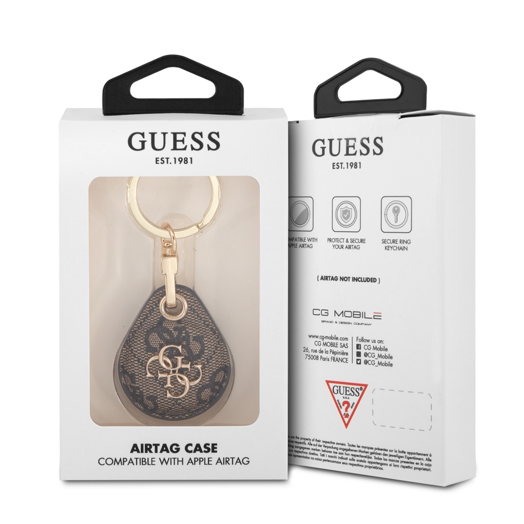 GUESS funda AIRTAG 4G MARRON