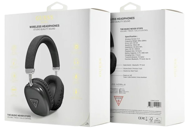 GUESS AURICULAR BLUETOOTH SAFFIANO TRIANGLE NEGRO