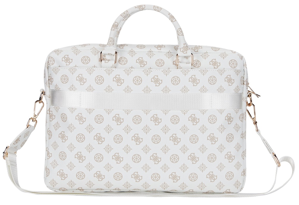 GUESS MALETIN PEONY ZIPPER PORTATILES 16" BLANCO