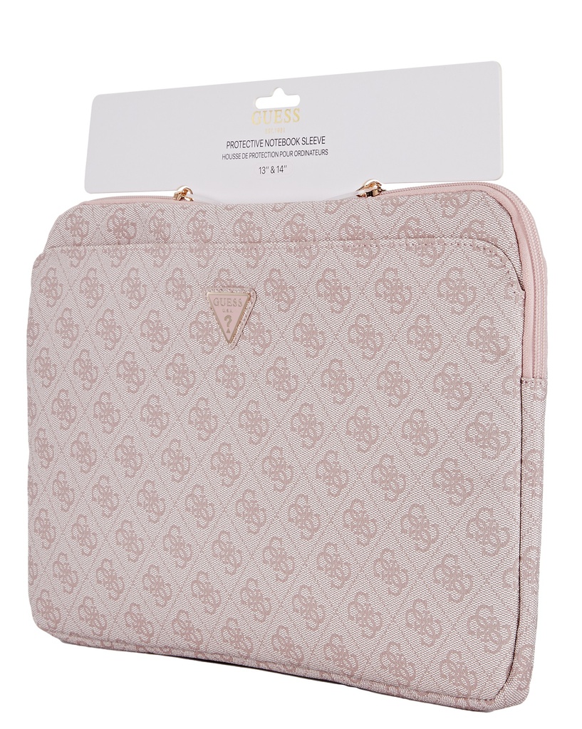 GUESS FUNDA 4G ZIPPER PORTATIL 14" ROSA