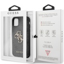 GUESS CARCASA METAL LOGO IPHONE 11 GRIS