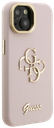 GUESS CARCASA GRAINED 4G SOPORTE CAMARA IPHONE 13 ROSA